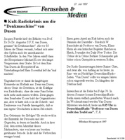 Artikel - Kult-Radiokrimis um die Denkmaschine van Dusen