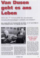 Artikel - Van Dusen geht es ans Leben