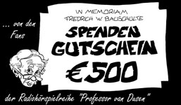 Spendengutschein der Fans